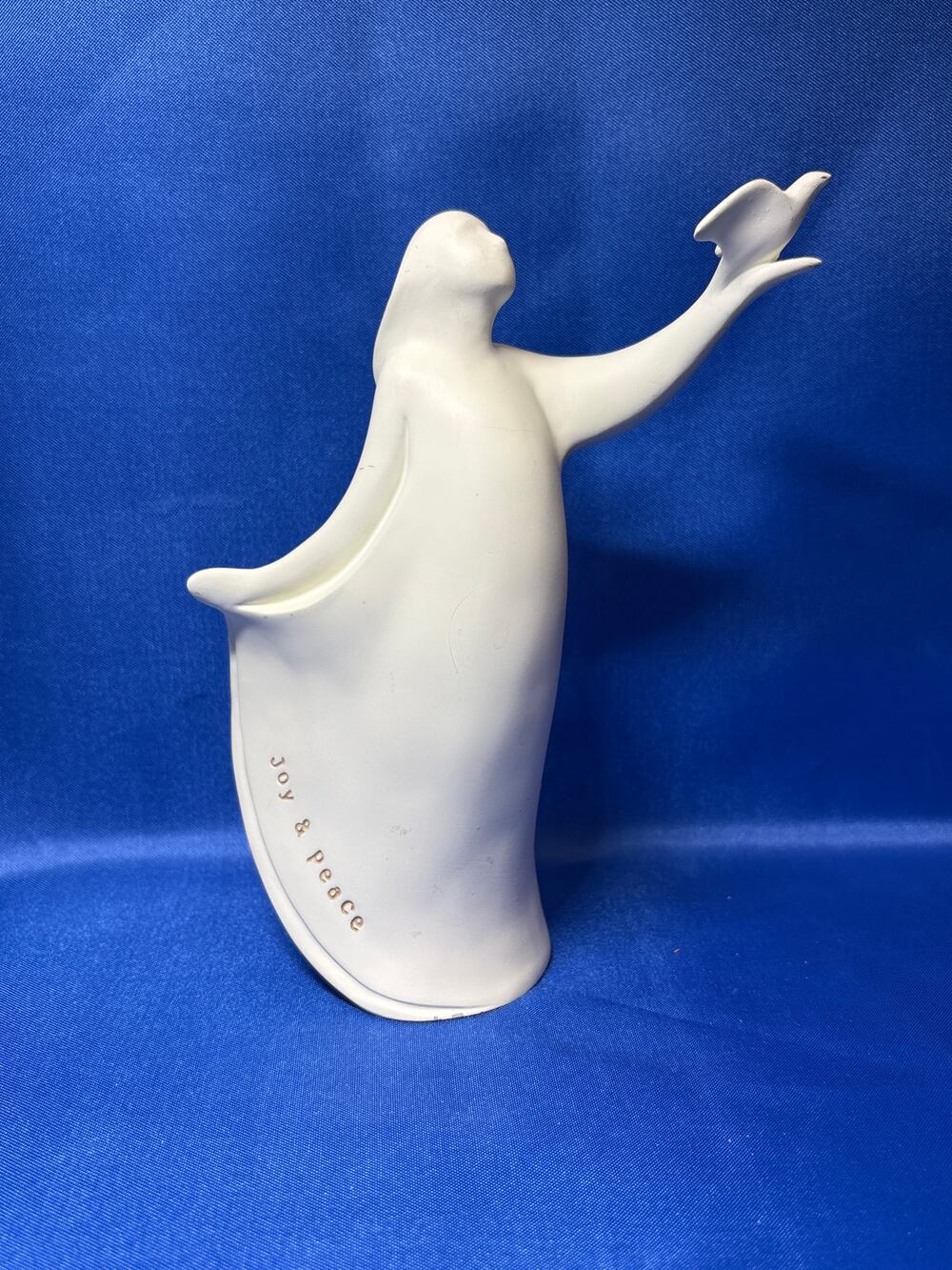 Faith Reflection Joy and Peace Modern Design of Girl Holding Dove